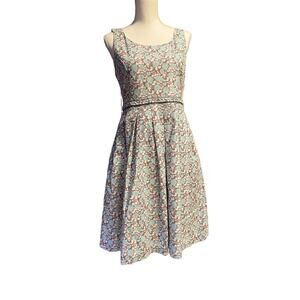 Vintage Women’s Dress Size 8 Braided Waist Dress With Pleated SKirt